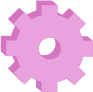 3d pink cog icon